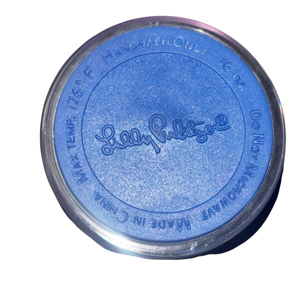 Lilly Pulitzer Travel Cup Reusable Cold Drink Tumbler Ocean Jewels 20oz No Straw - Picture 6 of 9
